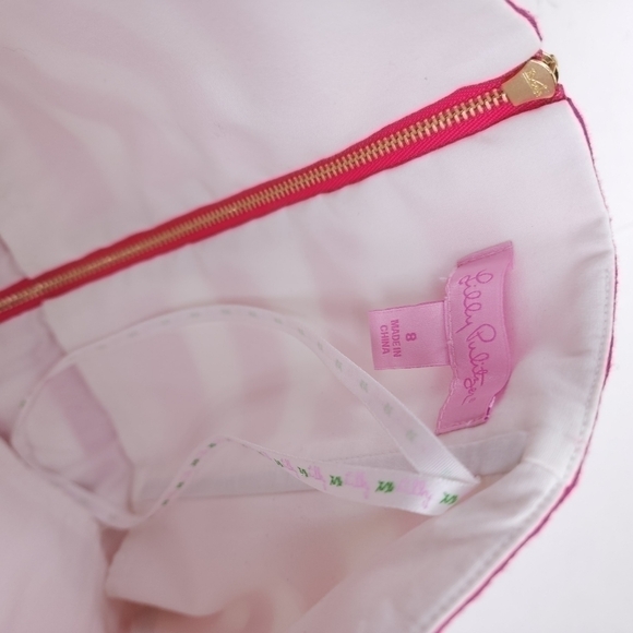 Lilly Pulitzer Red White Stripe Cotton Barbiecore Dress Sz 8 - Picture 11 of 15